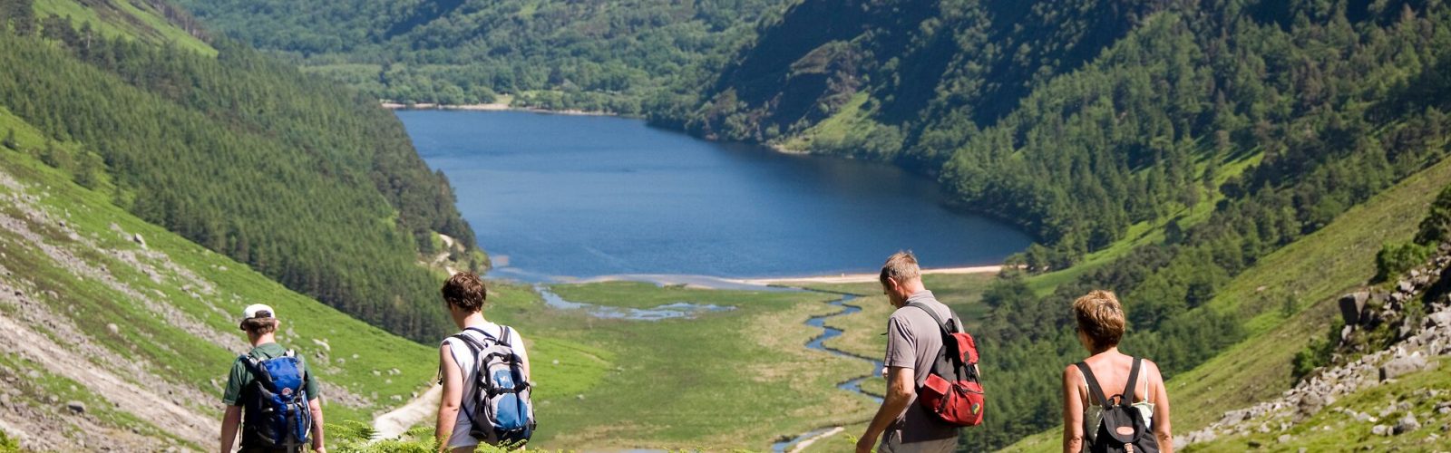 Group hike on Wicklow tour
