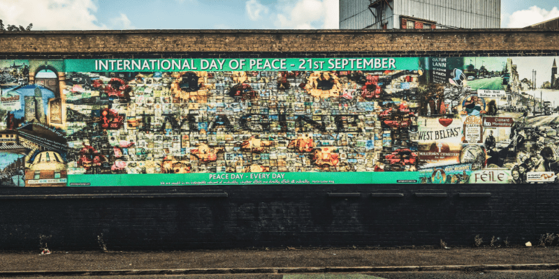 Peace wall in Belfast