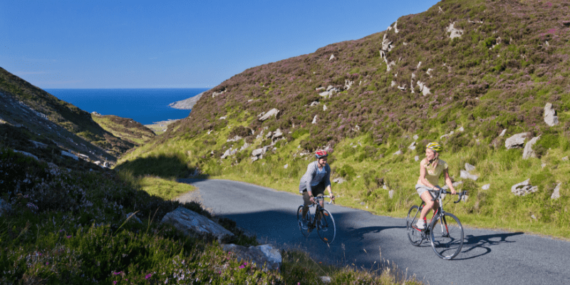 Travellers on a bicycle tour