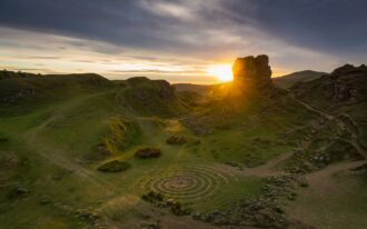 The Fiary Glen on The Isle of Skye at sunset