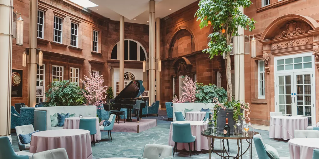 Peacock Alley lounge at Waldorf Astoria in Edinburgh