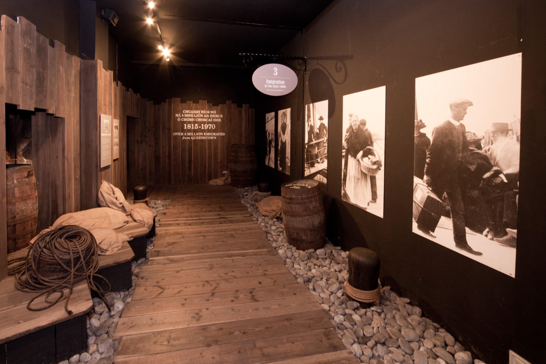 Old photos, barrels and tope in the Cobh Heritage Centre