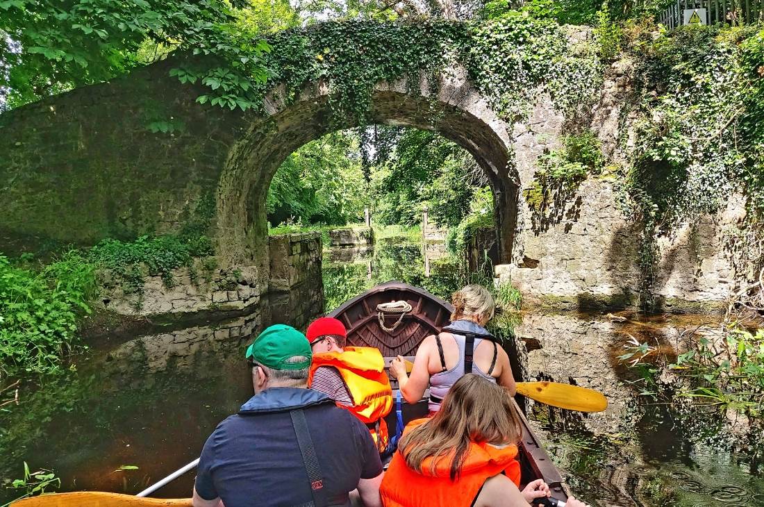 A group of people cruising on River Boyne