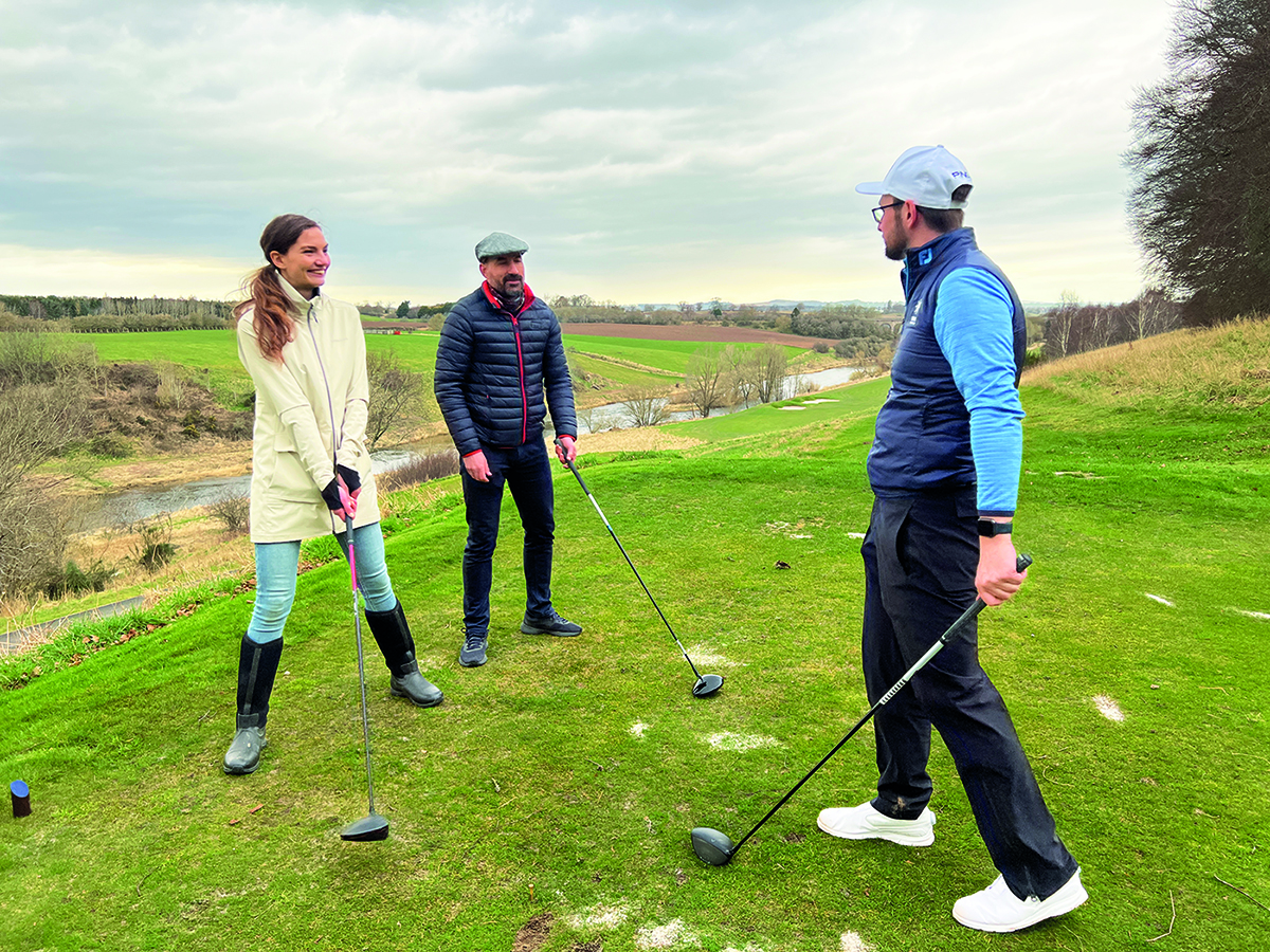 Golf with professionals