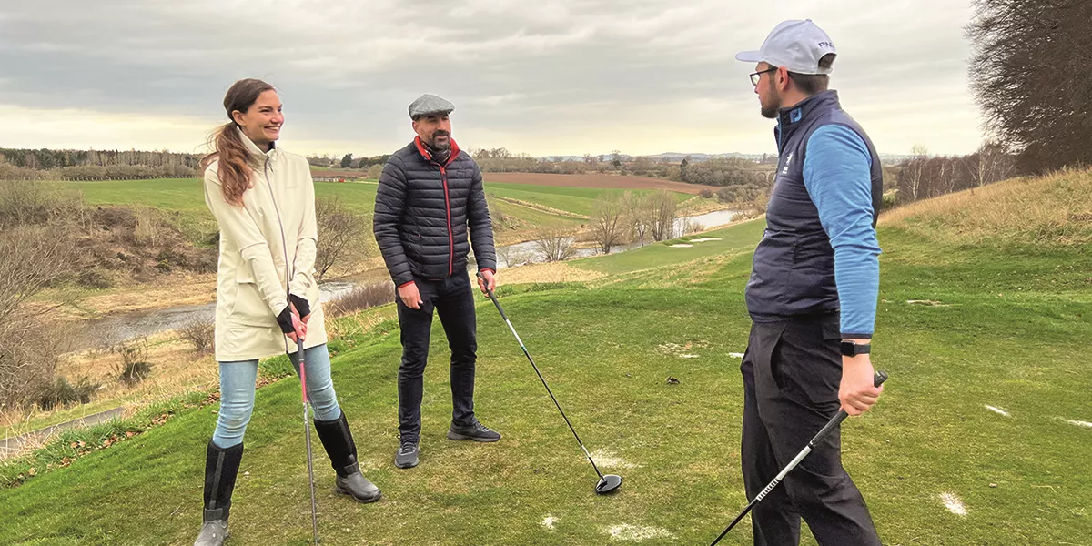 Golf with professionals