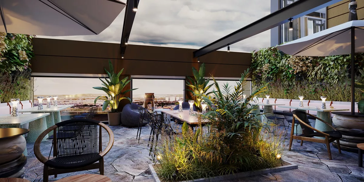 Virgin Hotel Glasgow Scotland Outdoor Terrace