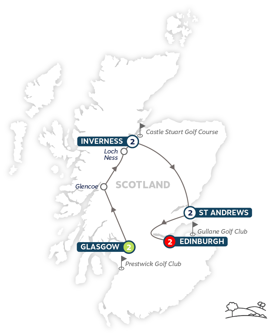 Scottish, Kilts & Clubs Map