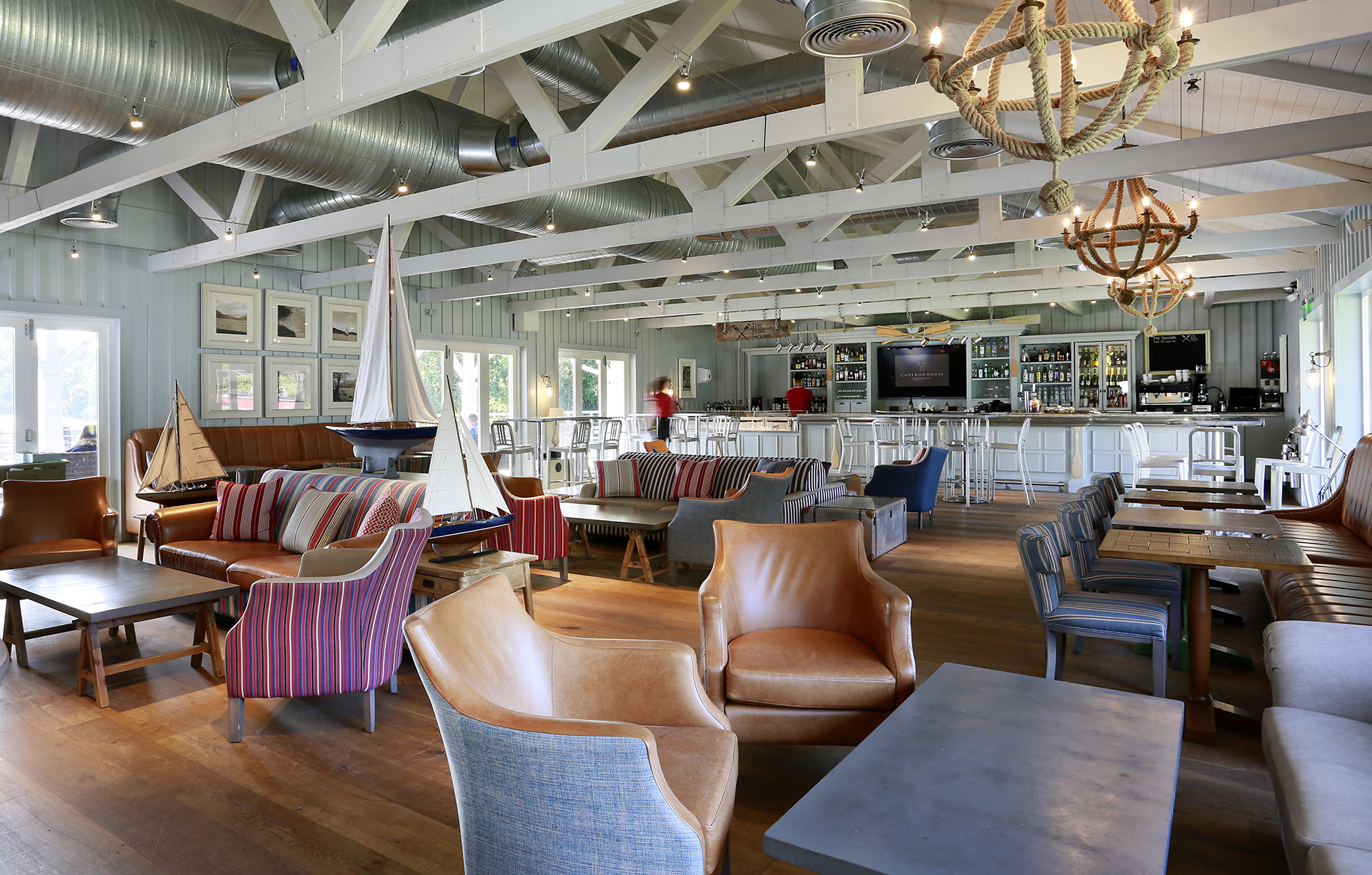 Boathouse bar in Cameron House Hotel in Loch Lomond, Scotland
