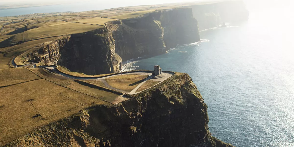 Large Cliffs Of Moher At Irish Coast Overlooking The Atlantic Ocean 465135376
