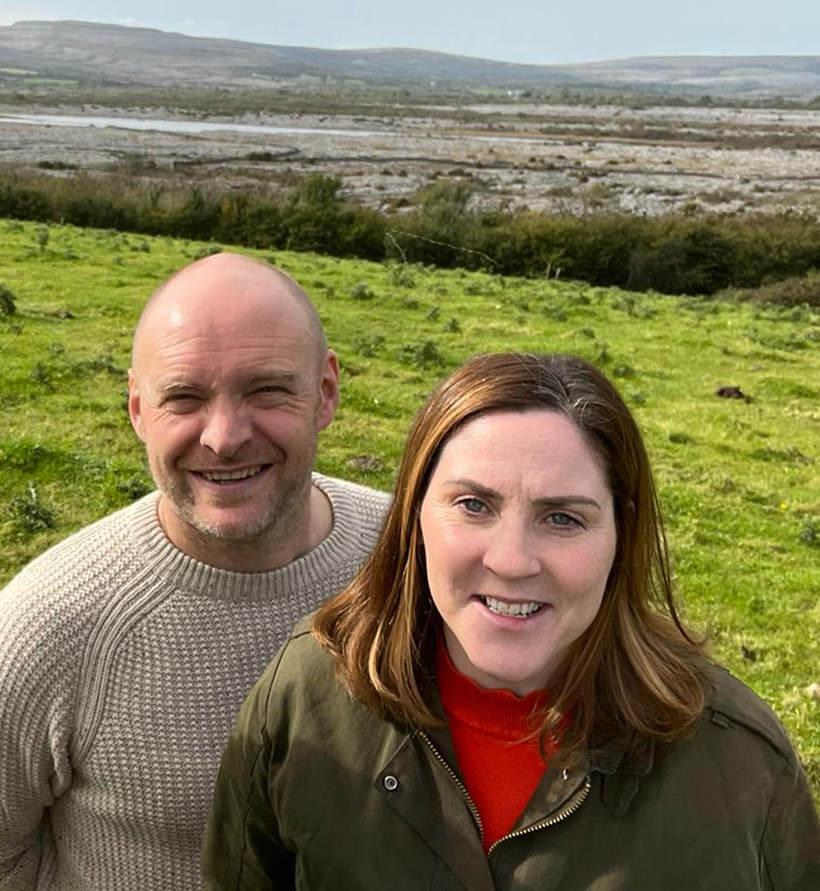 Guests meet Cathal and Bronagh on the Burren Farm Experience in Shannon Ireland