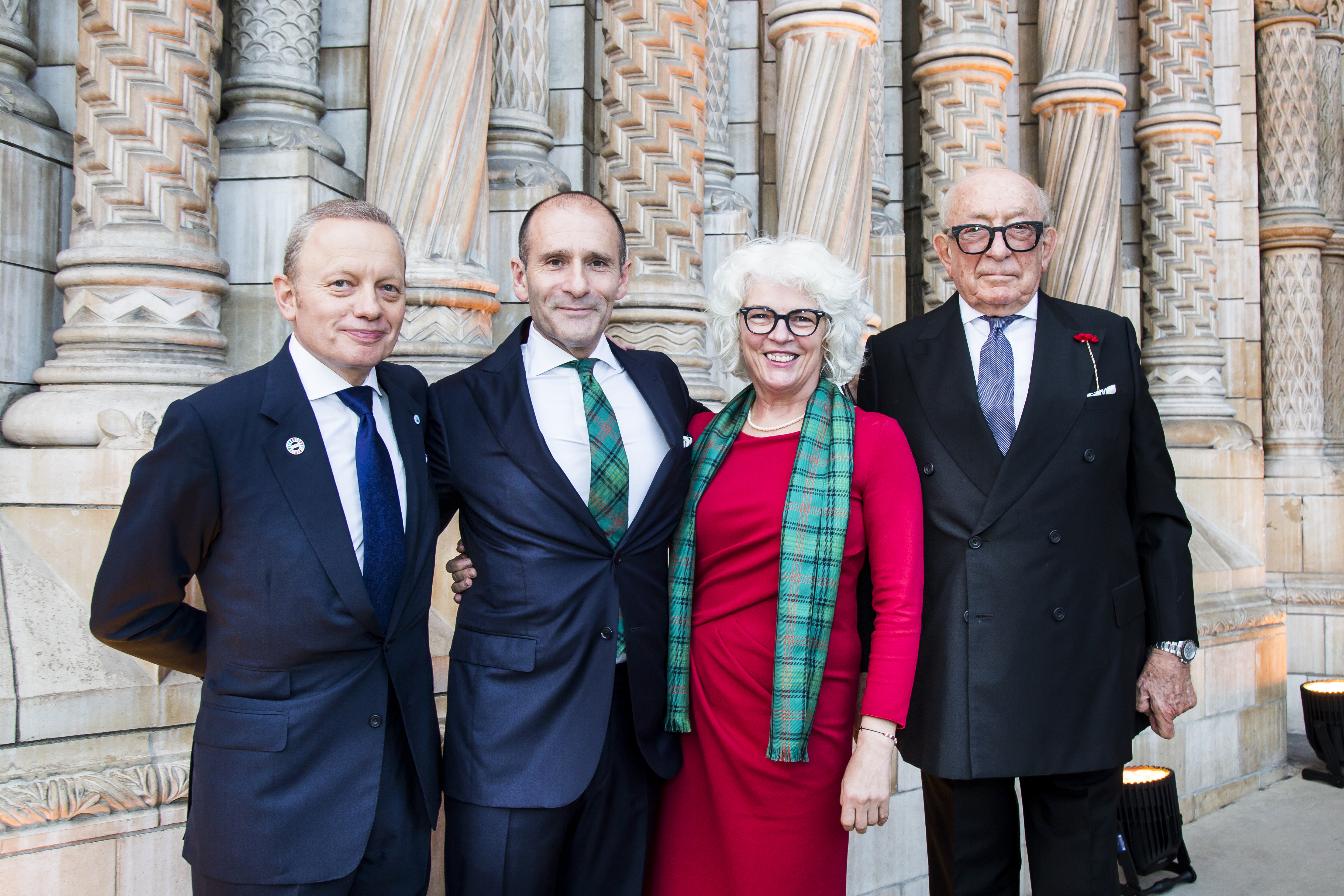 Catherine Reilly with Brett, Gavin and Stanely Tollman of The Travel Corporation