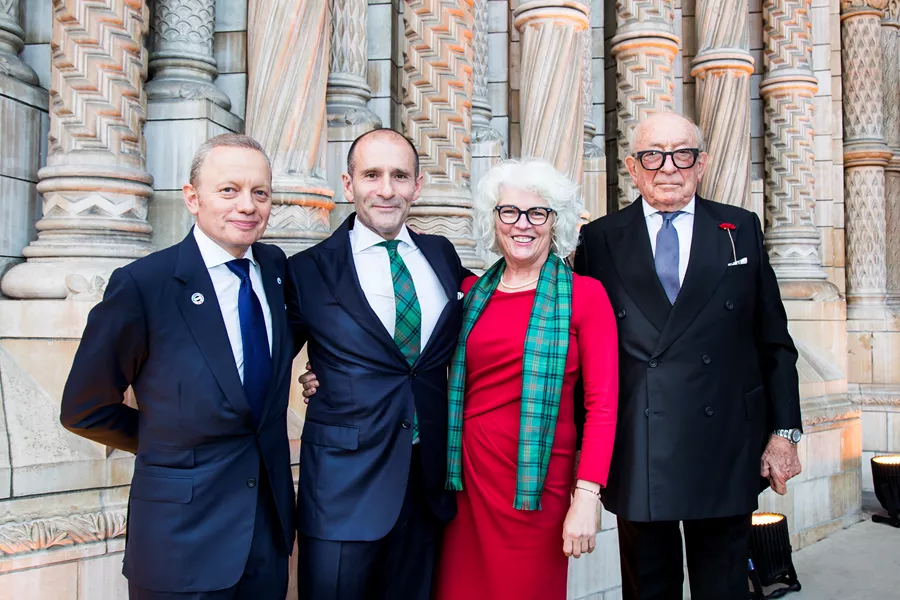 Catherine Reilly with Brett, Gavin and Stanely Tollman of The Travel Corporation