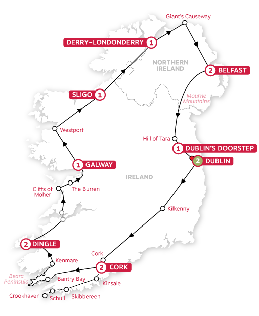 Irelands Hiddeng Gems Map