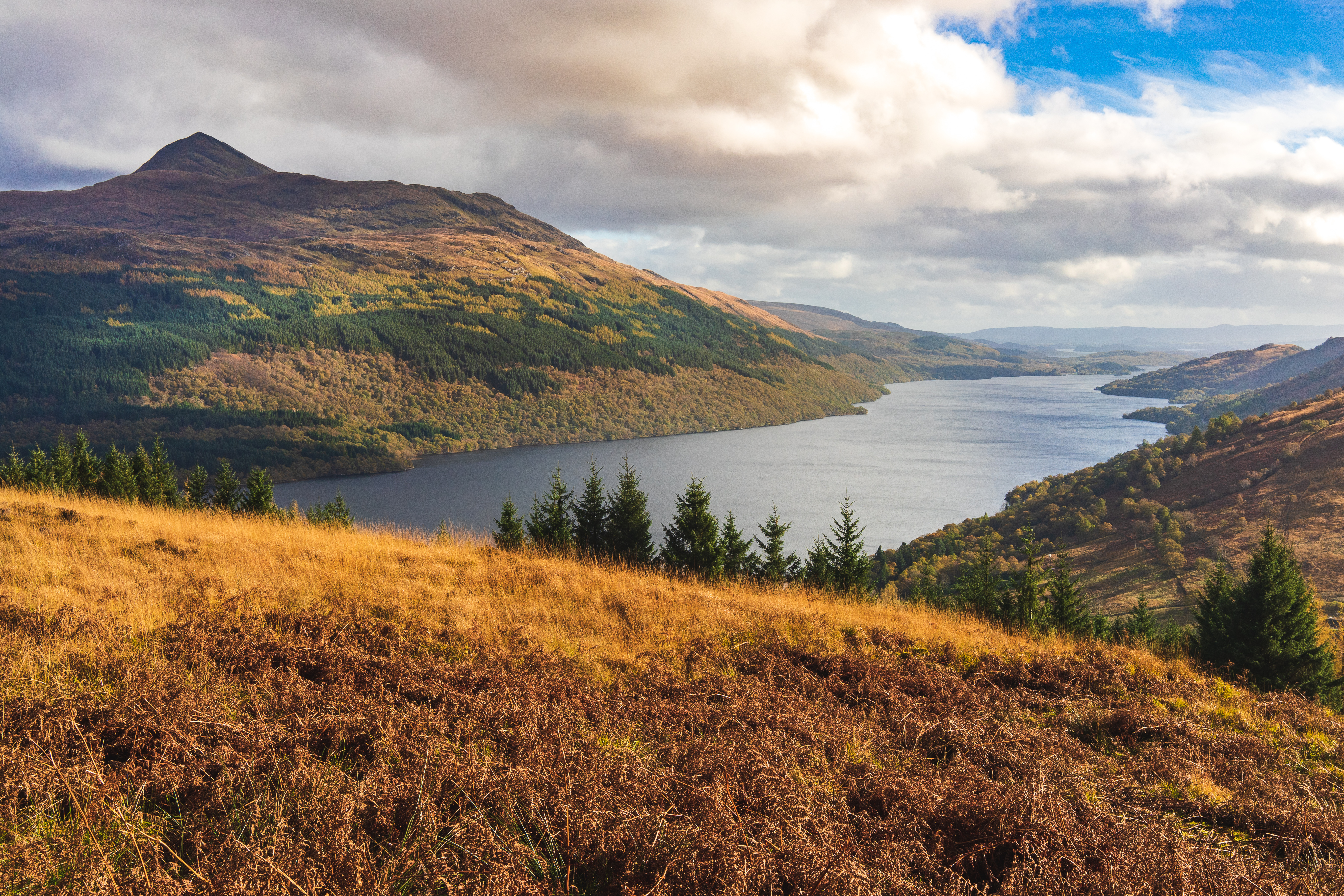 Loch Lomond in the aututmn in Scotland