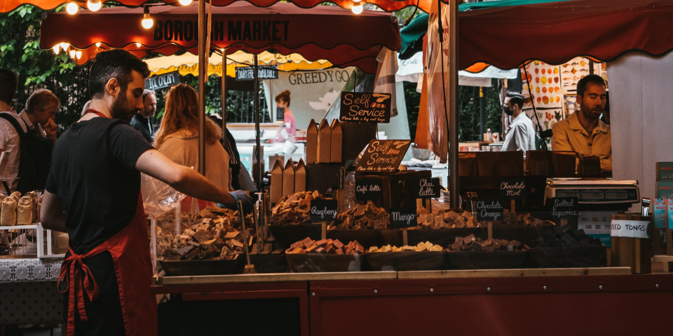 Culinary tour at the Borough Market in London
