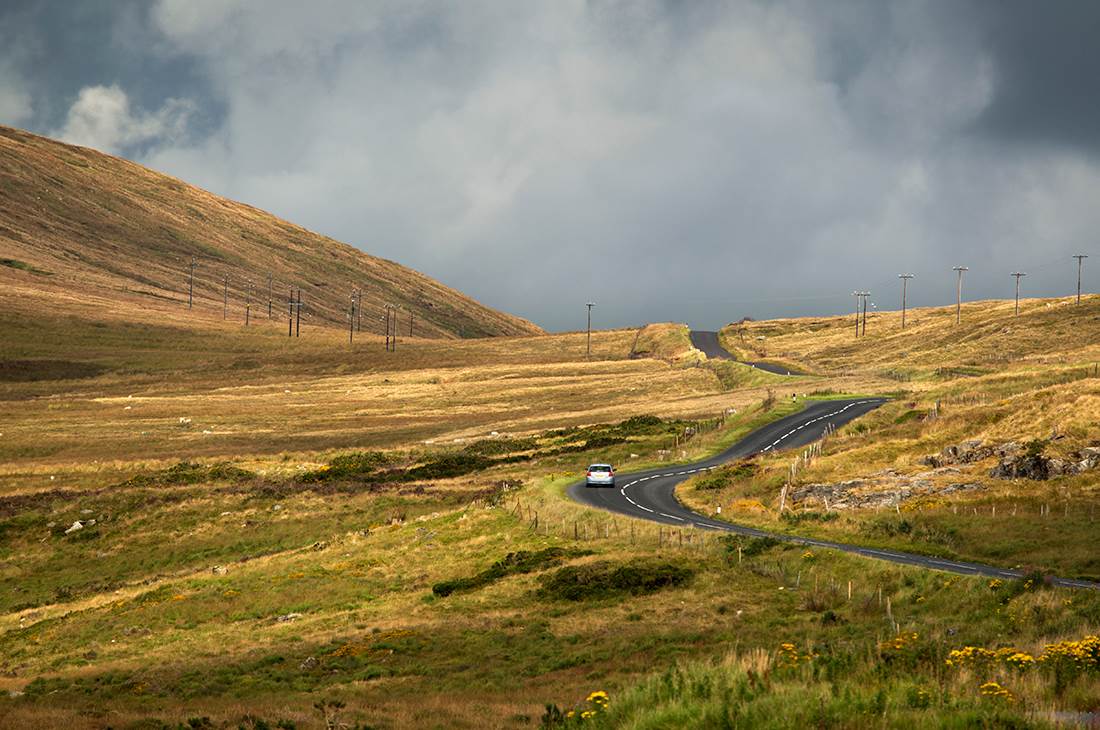 Road in the Mourne Mountains, County Down, Ireland