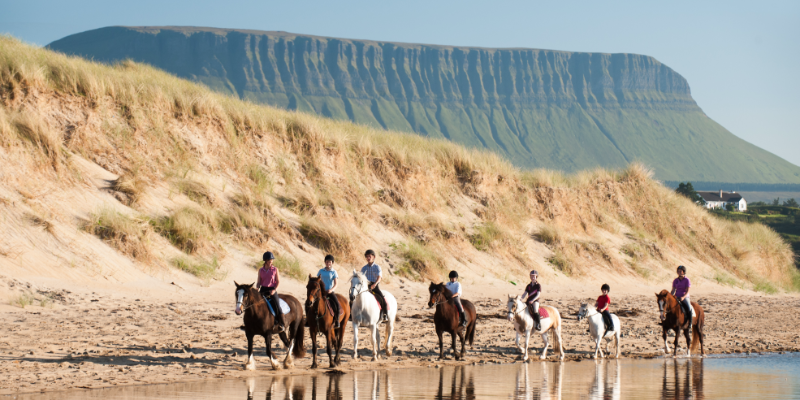 Horseback riding on the Ireland Coast