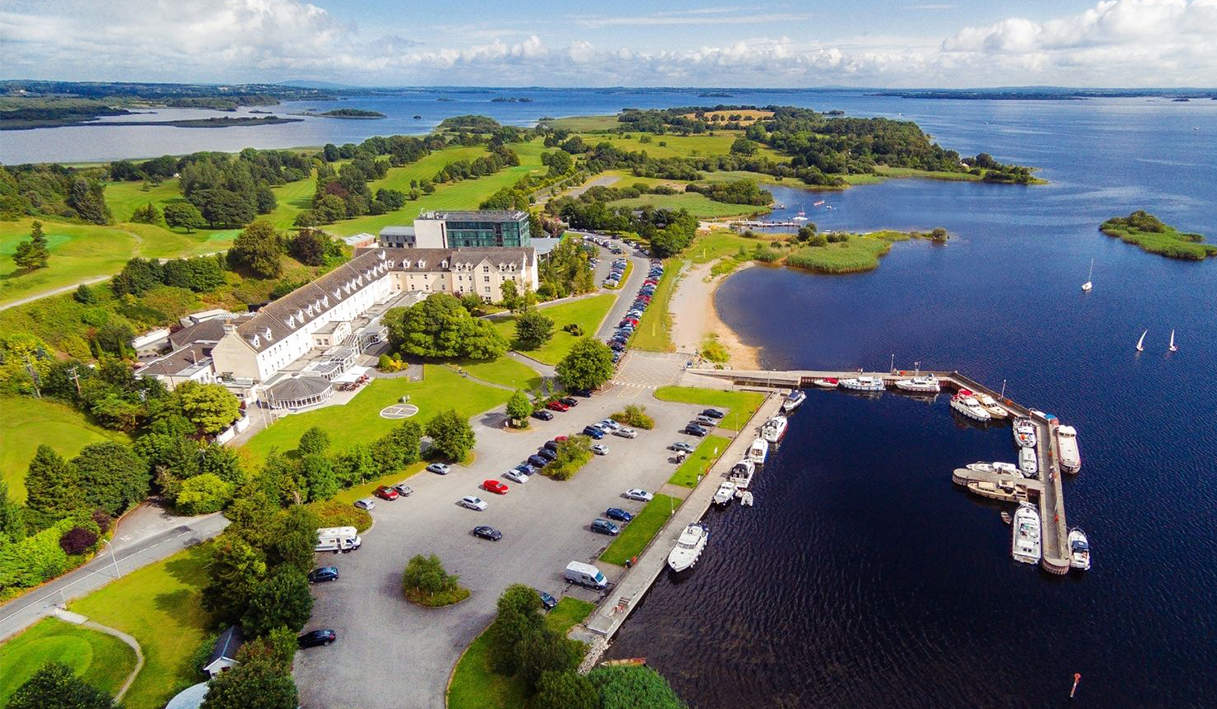 Hodson Bay Hotel aerial view in Ireland
