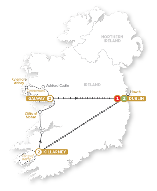 Ireland's Sparkling Gems Locally Hosted Rail Tour