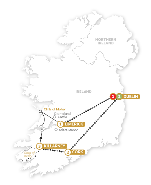 Ireland's Festive Adventure map
