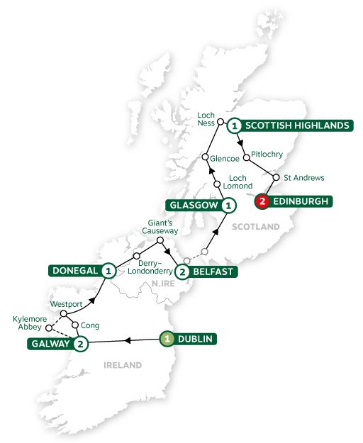 Brendan-Vacations-2023-Map-HighlightsofIrelandandScotland