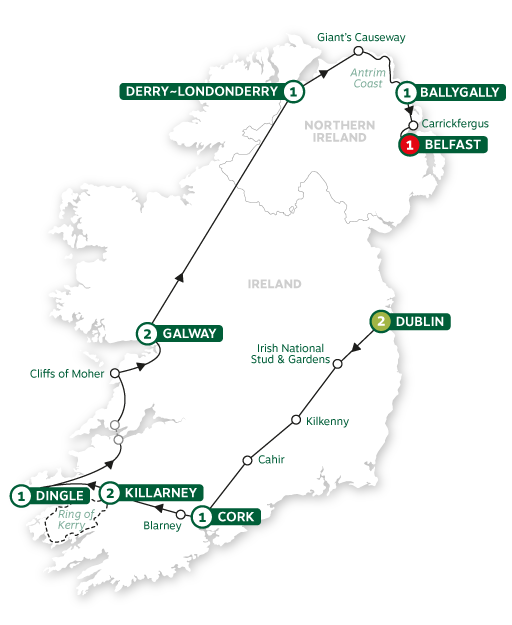 tourhub | Brendan Vacations | Country Roads of Ireland - End Belfast, Small Group, Summer 2025 