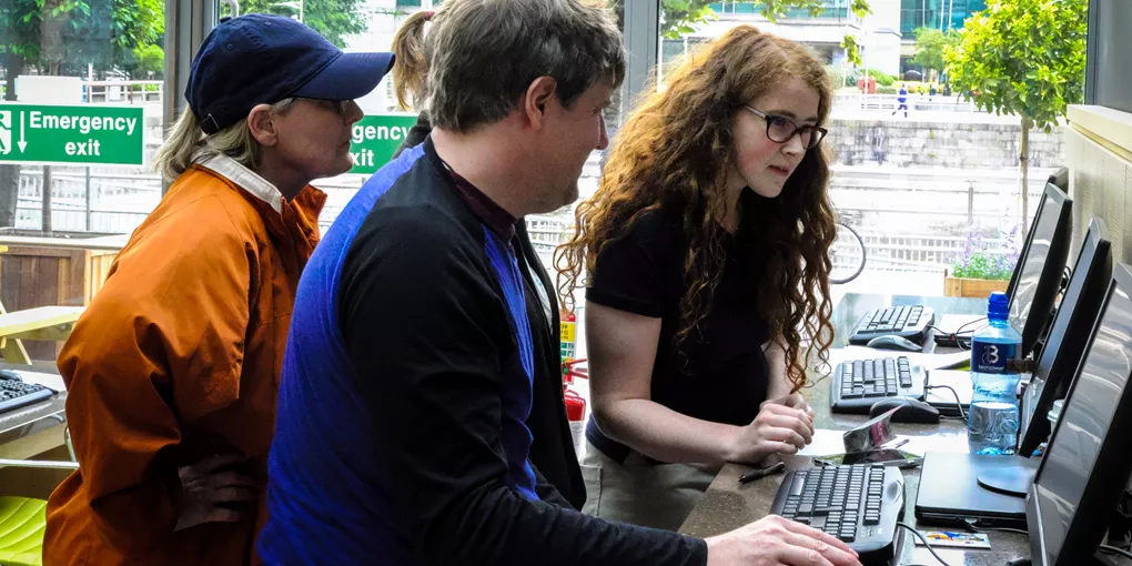 An expert genealogist at EPIC, The Irish Emigration Musuem in Dublin Ireland