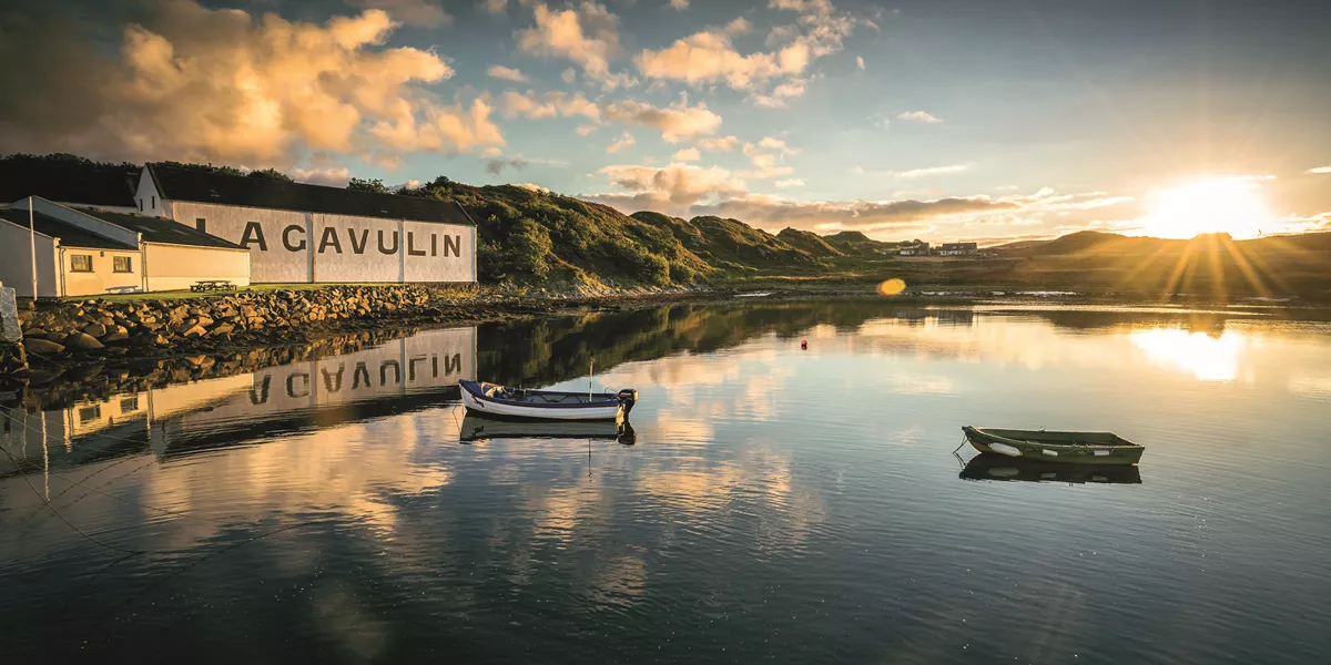 See the master distillers in their element at Lagavulin Distillery in the Isle of Islay in the Highlands and Islands region of Scotland. 