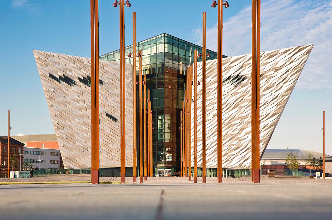 Titanic Museum on sunny day, Belfast