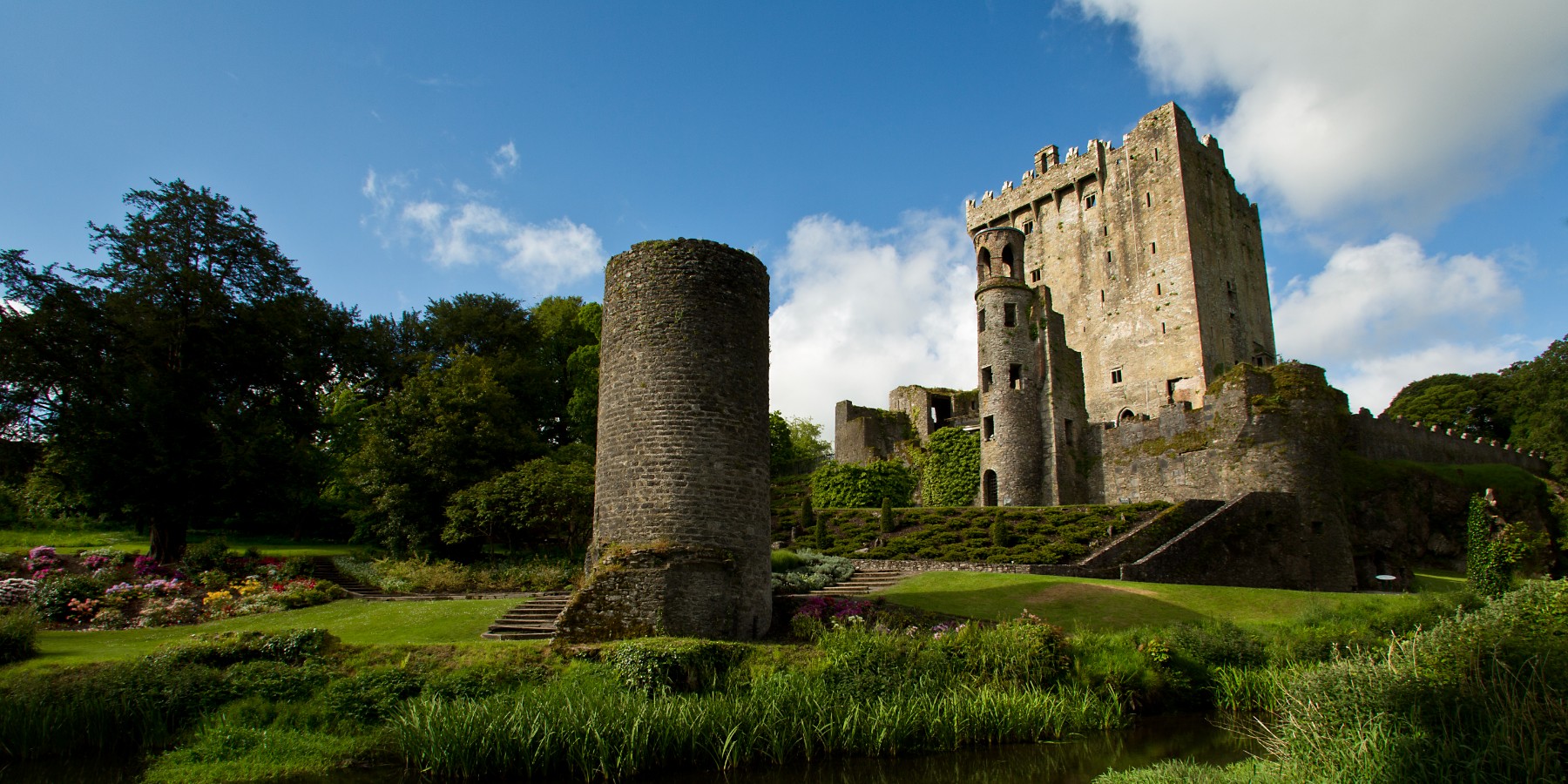 View on Blarney Castle with a nature landscape