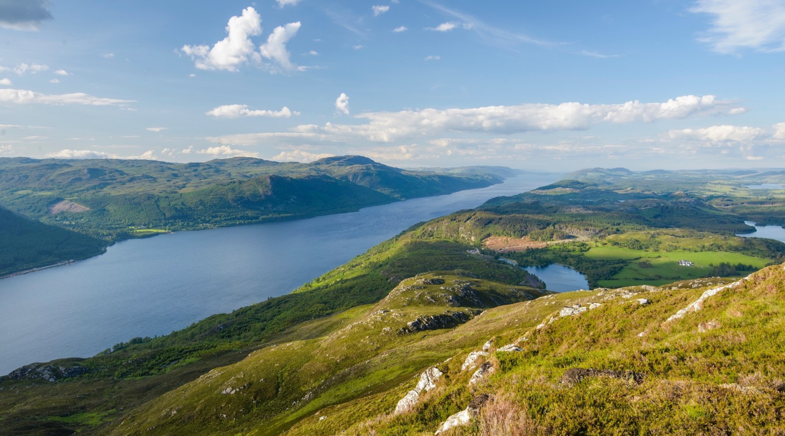 View on Loch Ness on sunny day