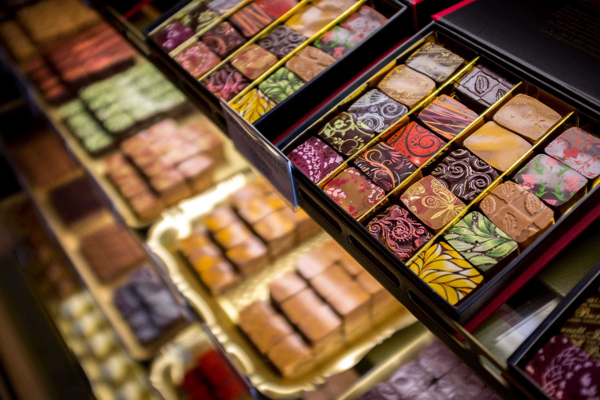 Iain Burnett Highland Chocolatier chocolate cabinet