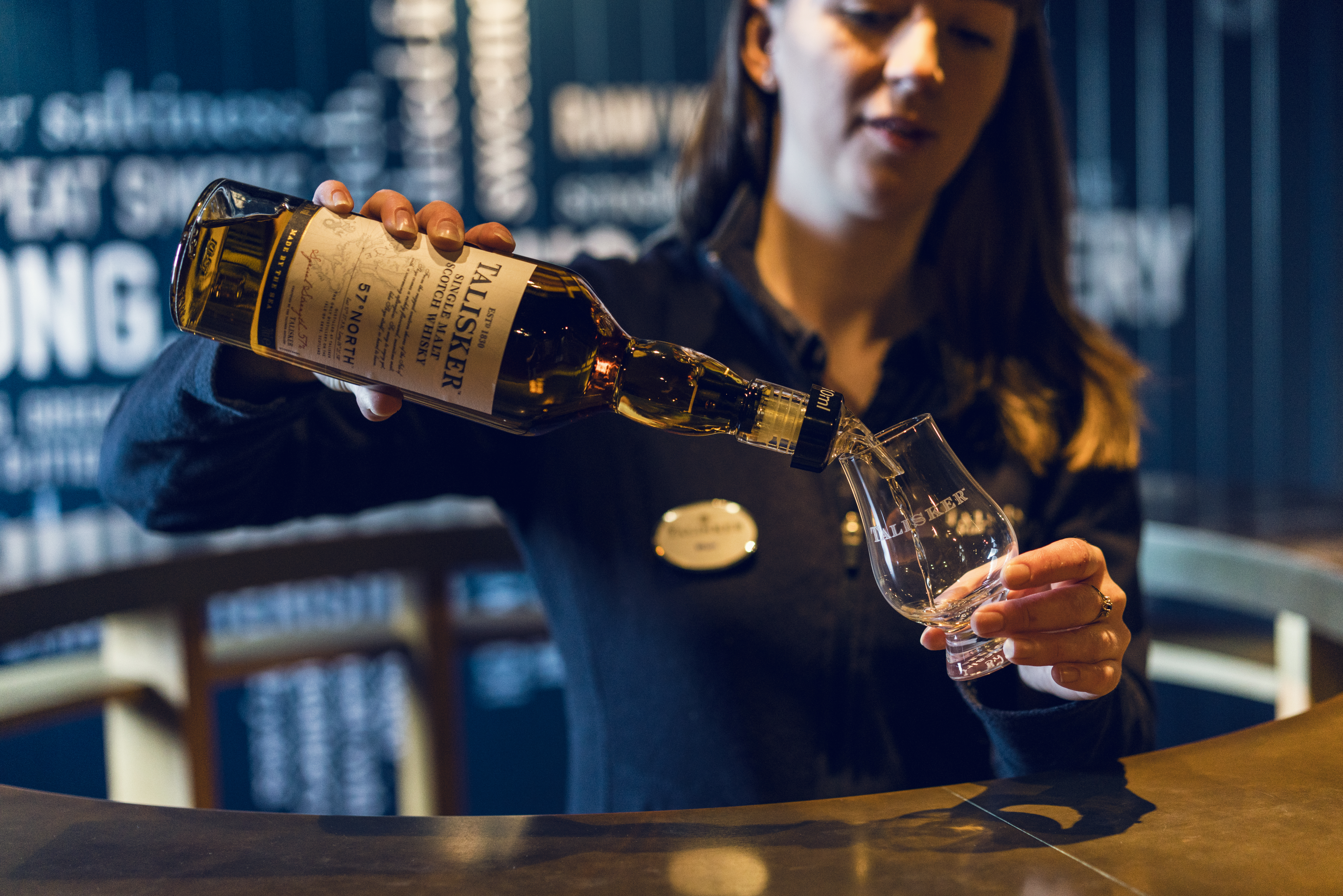 Whisky tasting at the Talisker Distillery in the Isle of Skye, Scotland