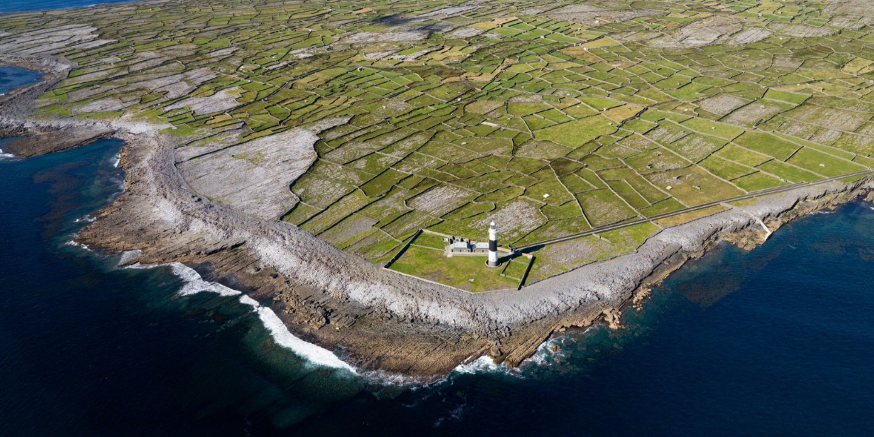Landscape of Galway Bay from above