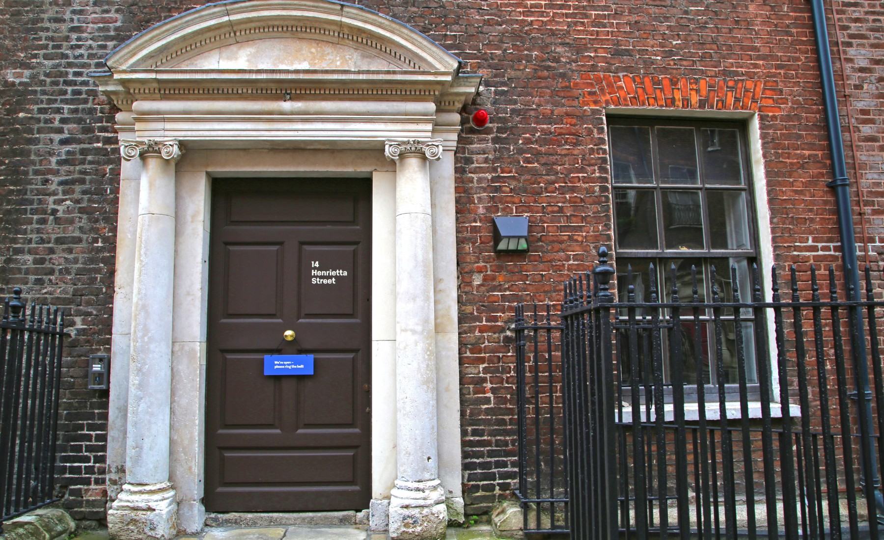Large front door at 14 Henrietta street