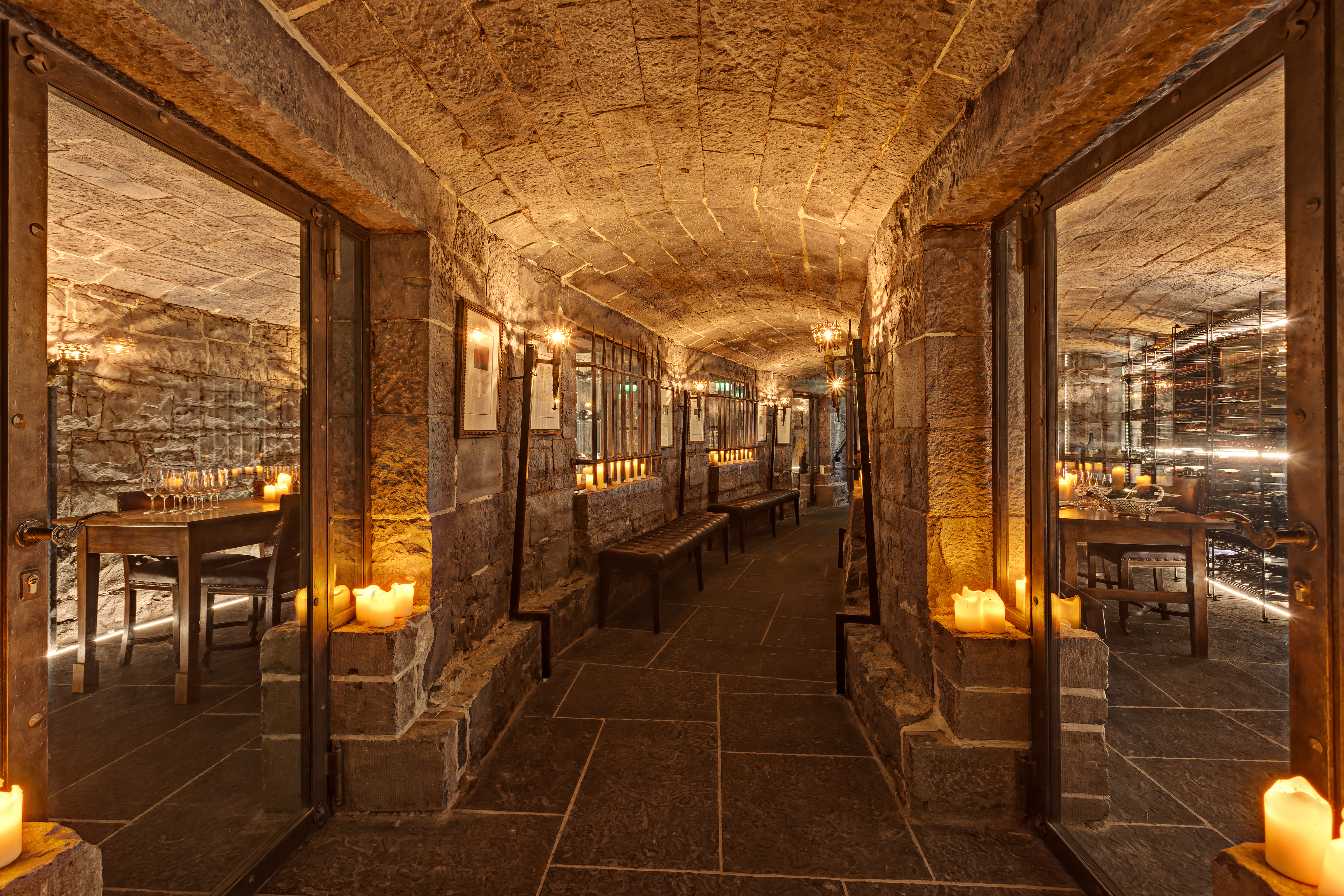 Wine tasting in the cellar at Ashford Castle in Co. Mayo, Ireland