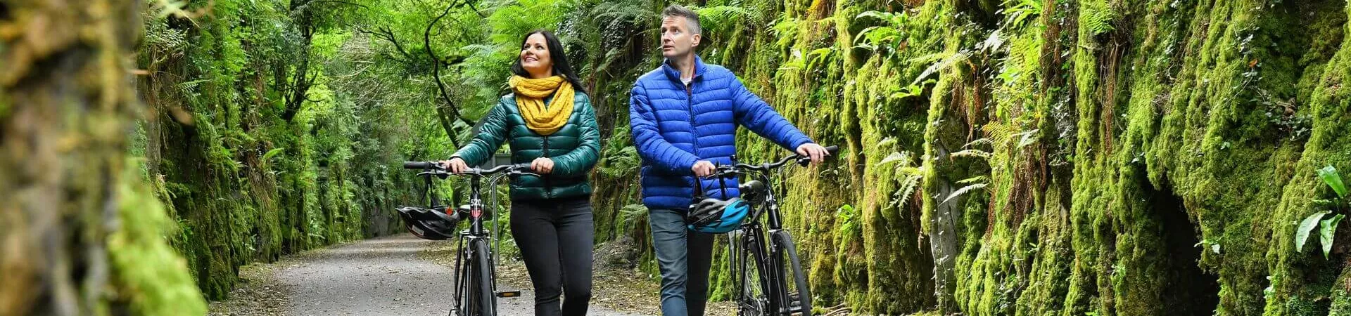 Couple Cycling Along Waterford Greenway Resized