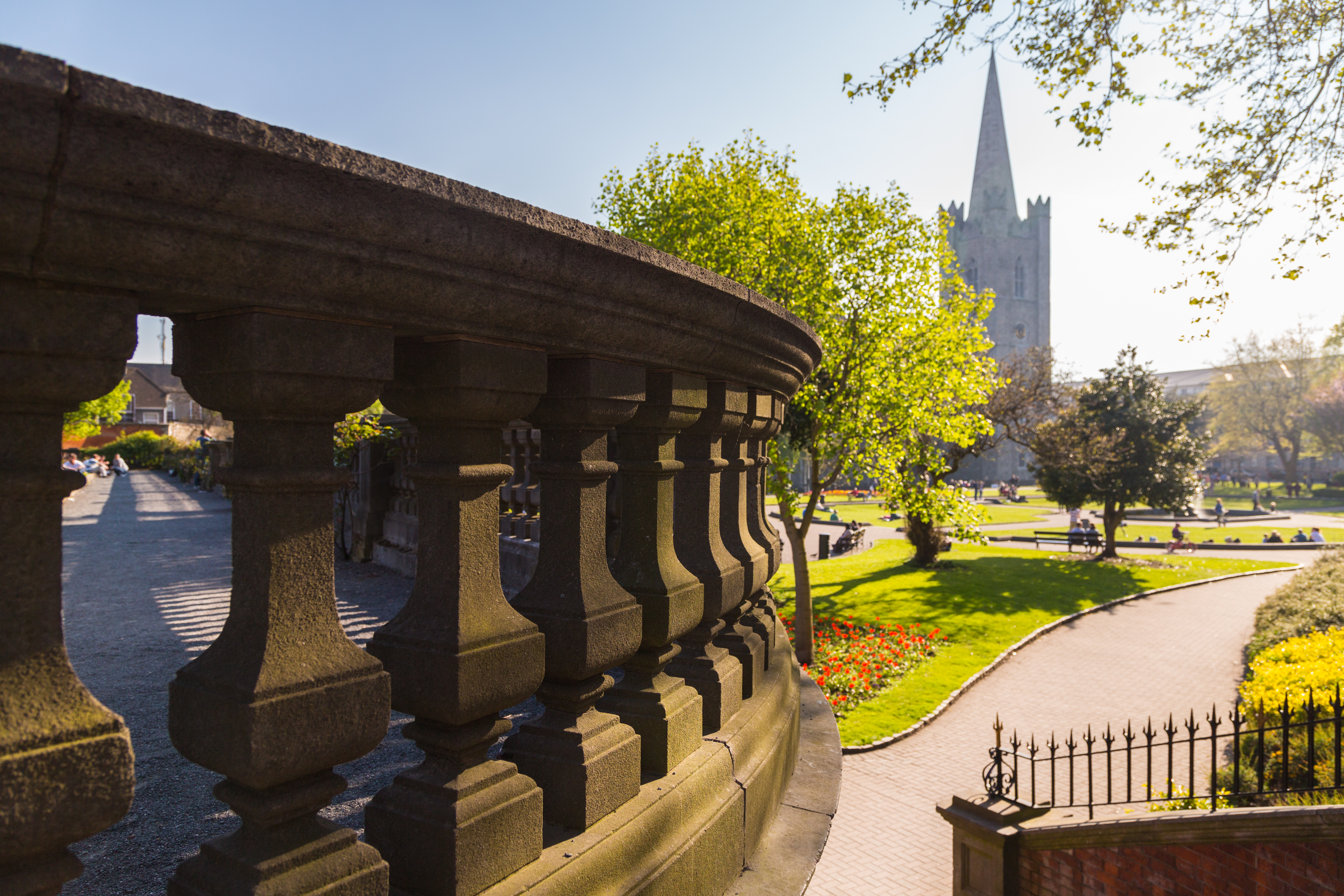 St. Patrick's Park and Catheral in Dublin, Ireland 
