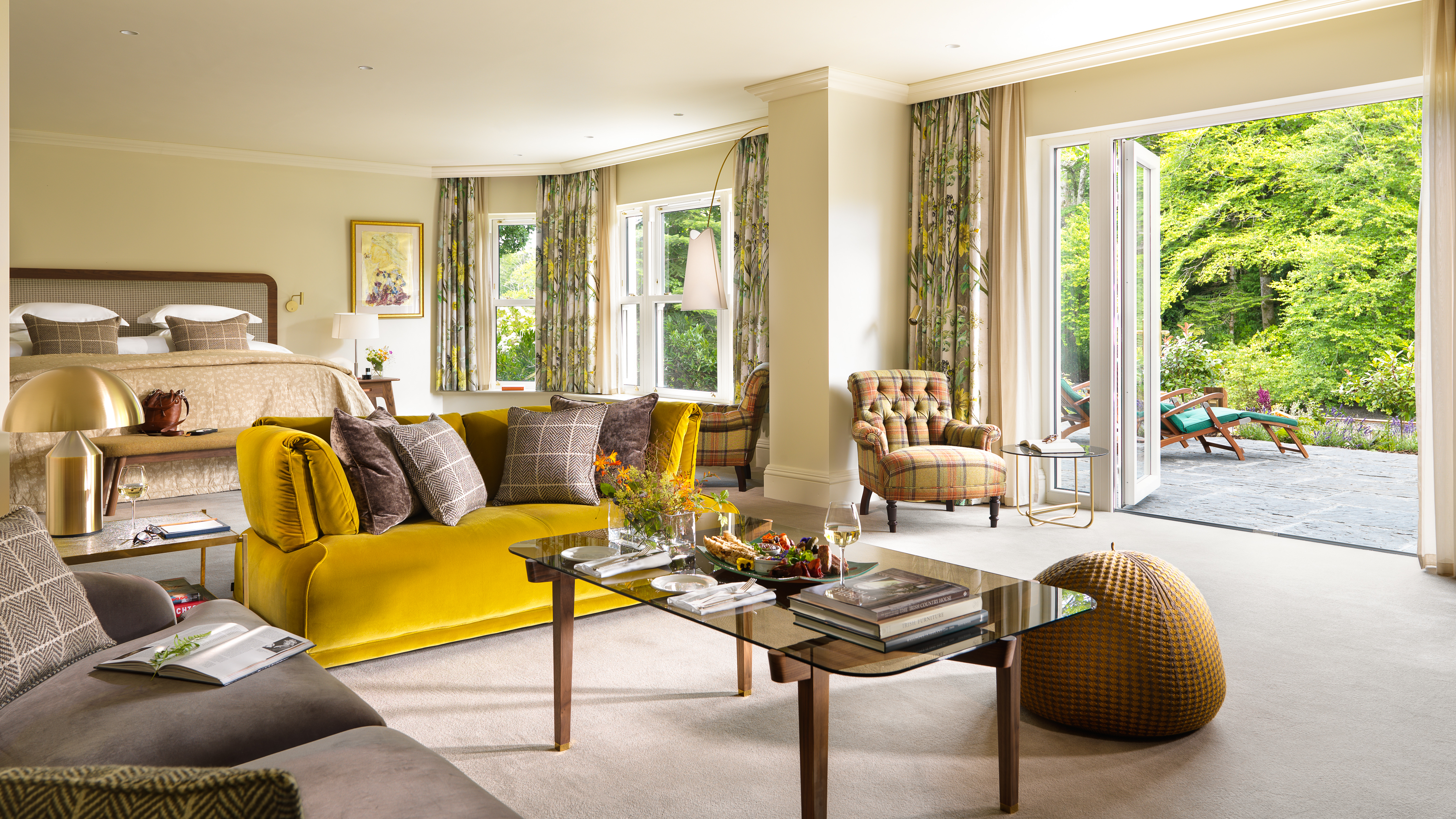 A suite at Sheen Falls Lodge in Kerry Ireland