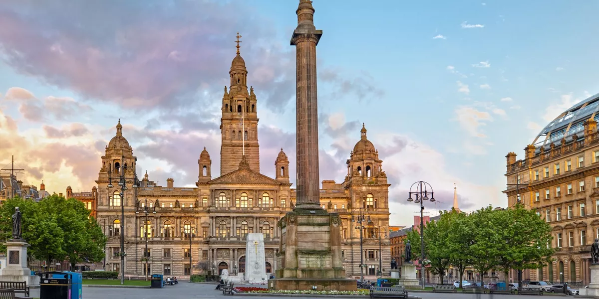 Large Glasgow City Chambers And George Square In Glasgow, Scotland 1150260554