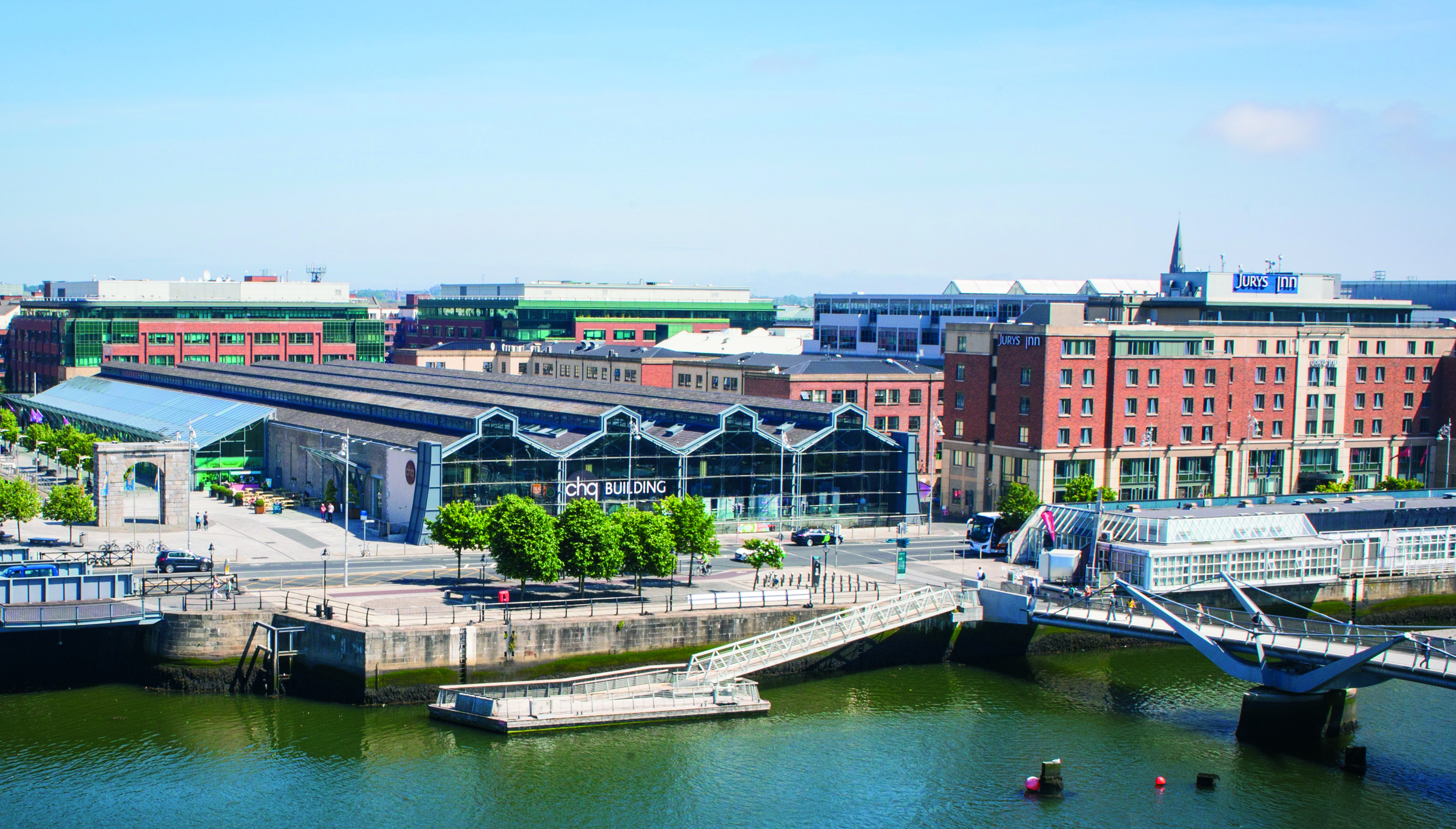 Aerial view of EPIC, The Irish Emigration Museum in Dublin Ireland