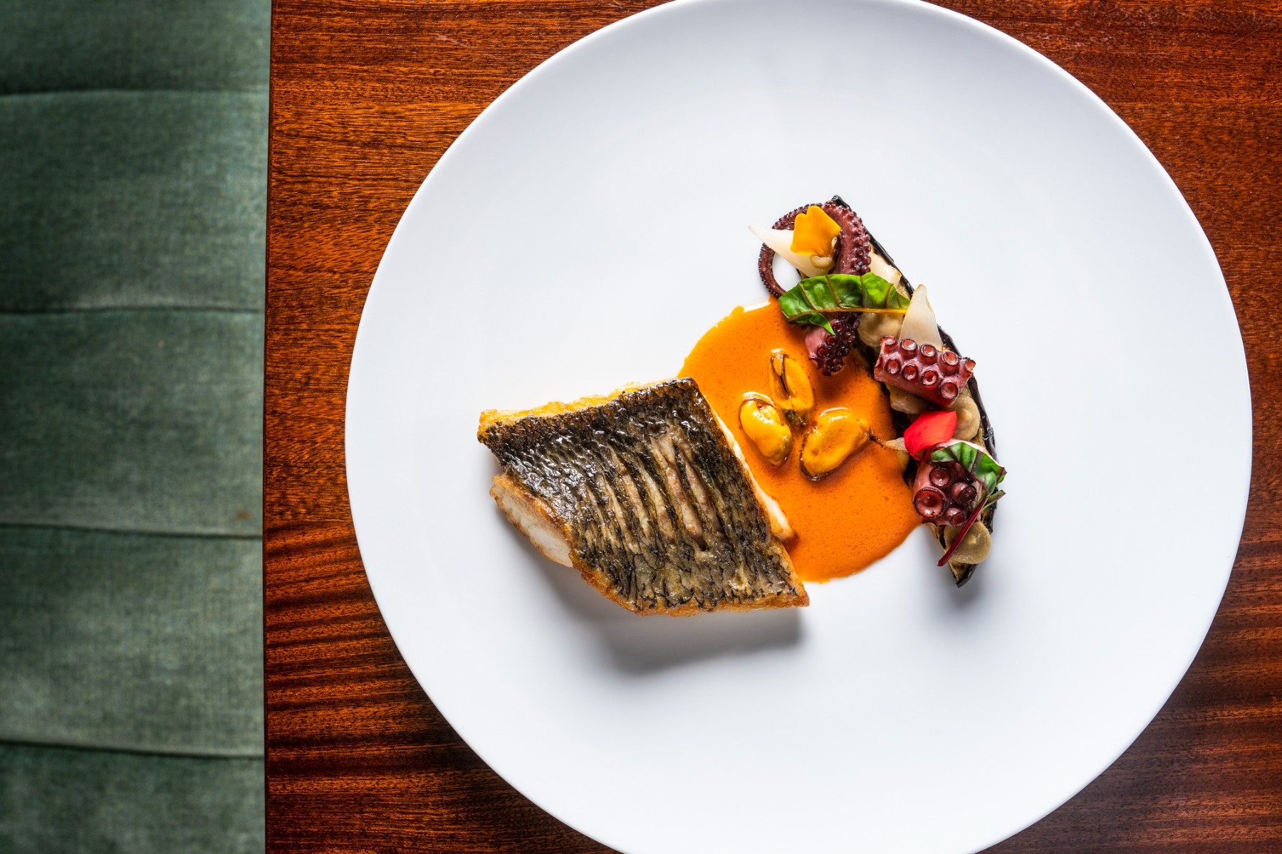 Plate of seafood at Herbert Restaurant