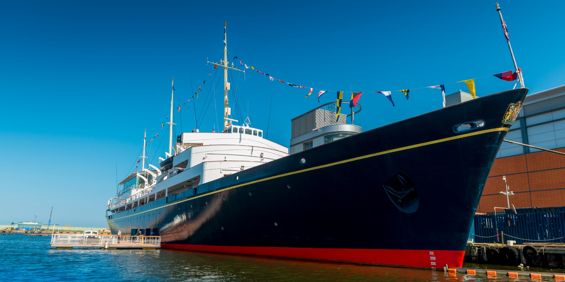 Royal yacht Brittania in dock