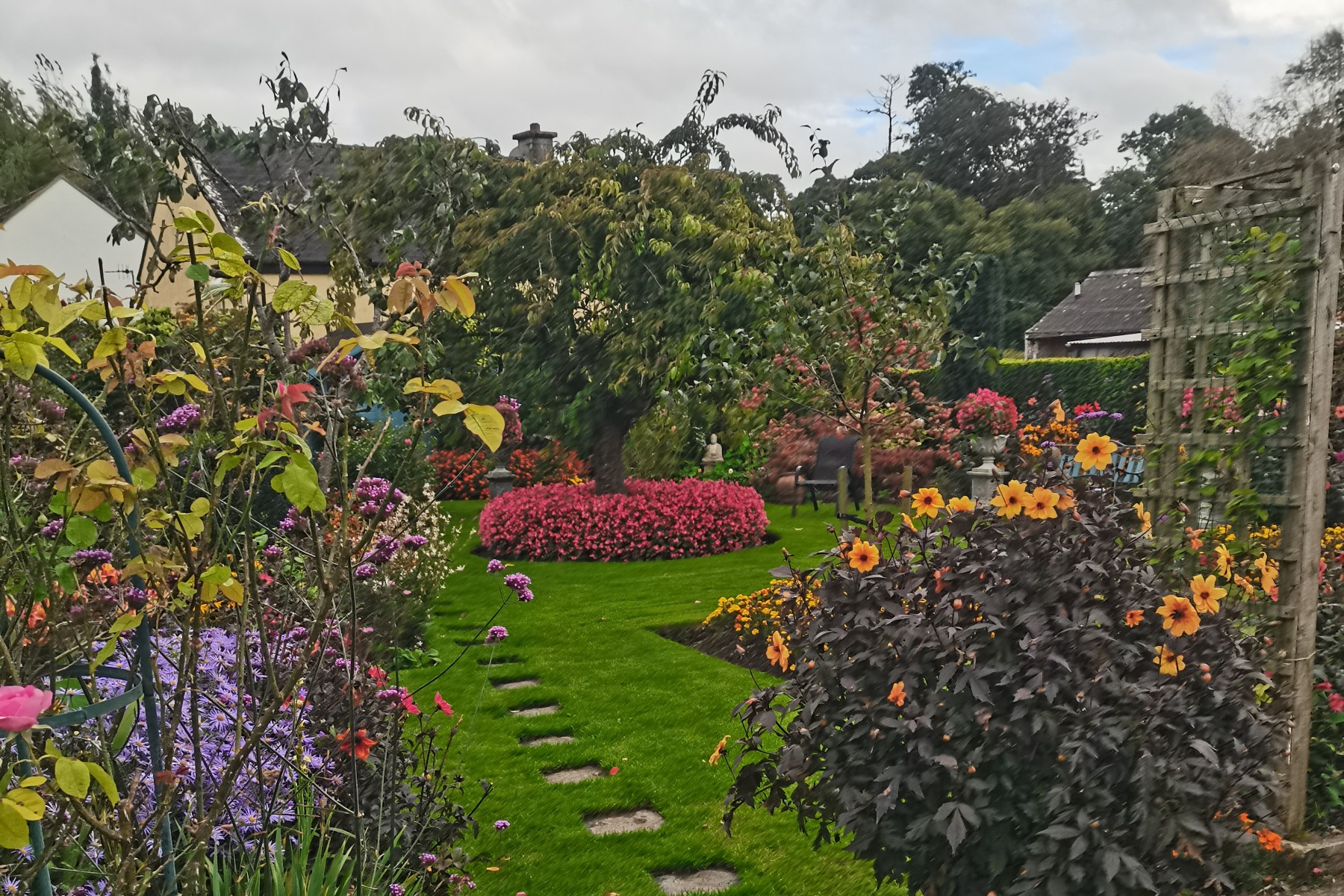 Beautiful colourful garden visited on Adare walking Tour