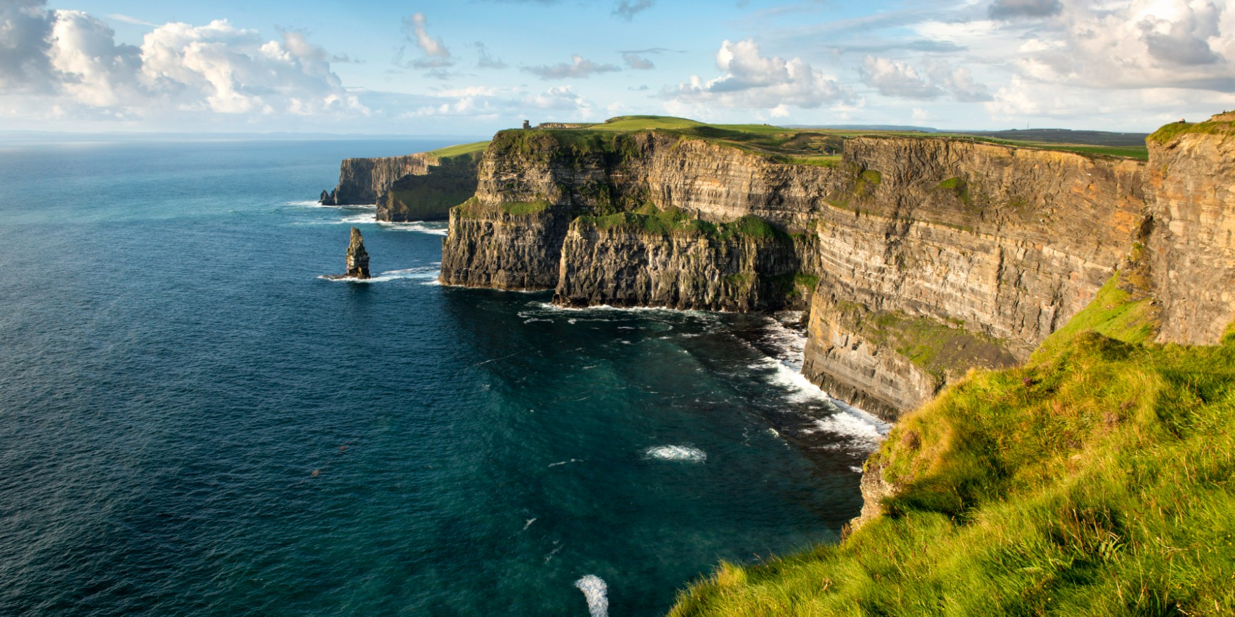 The edge of the cliffs meeting the sea 