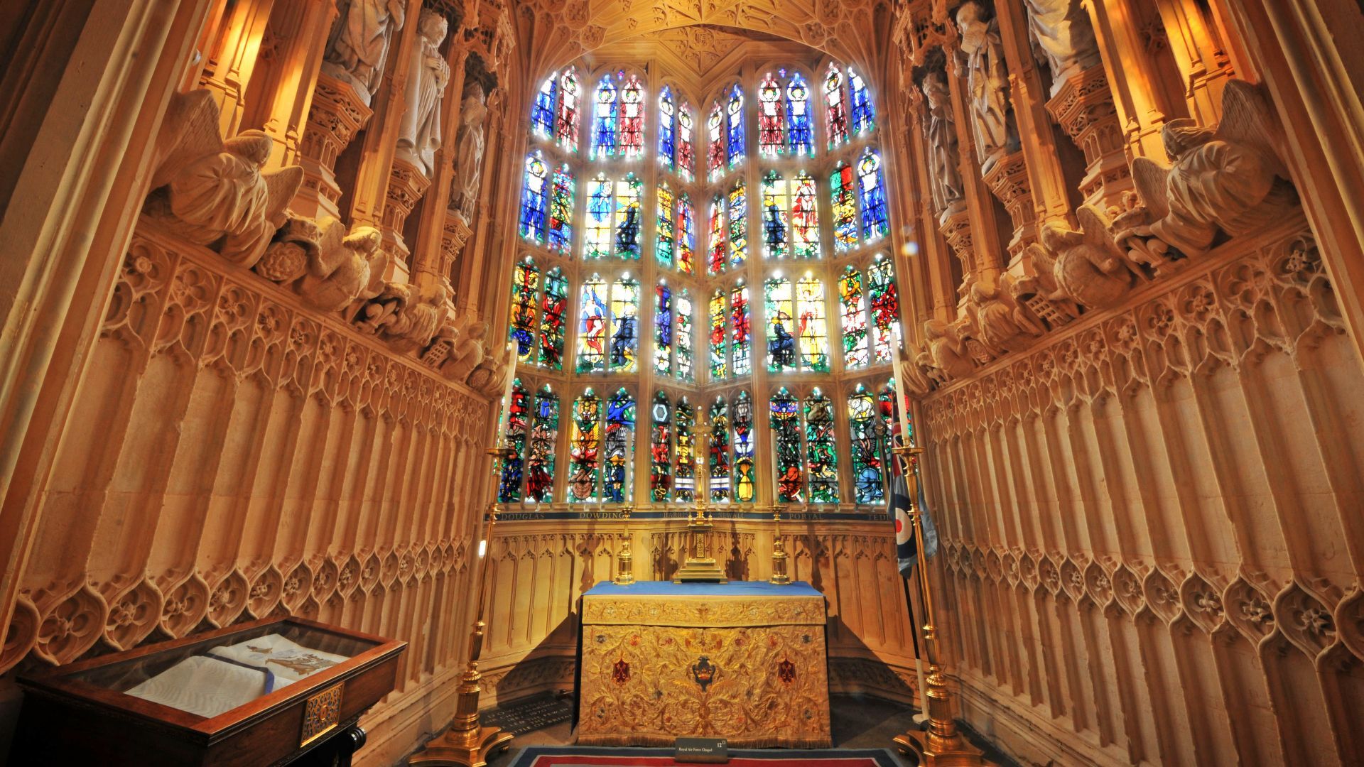 Inside a Church looking out at the window