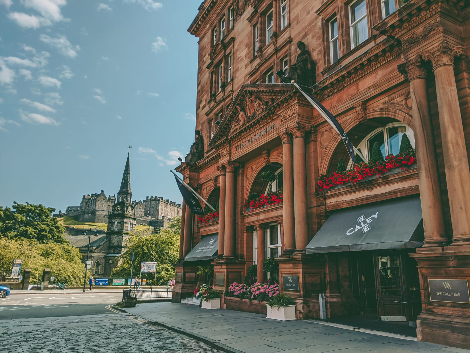 Exterior of Waldorf Astoria in Edinburgh 