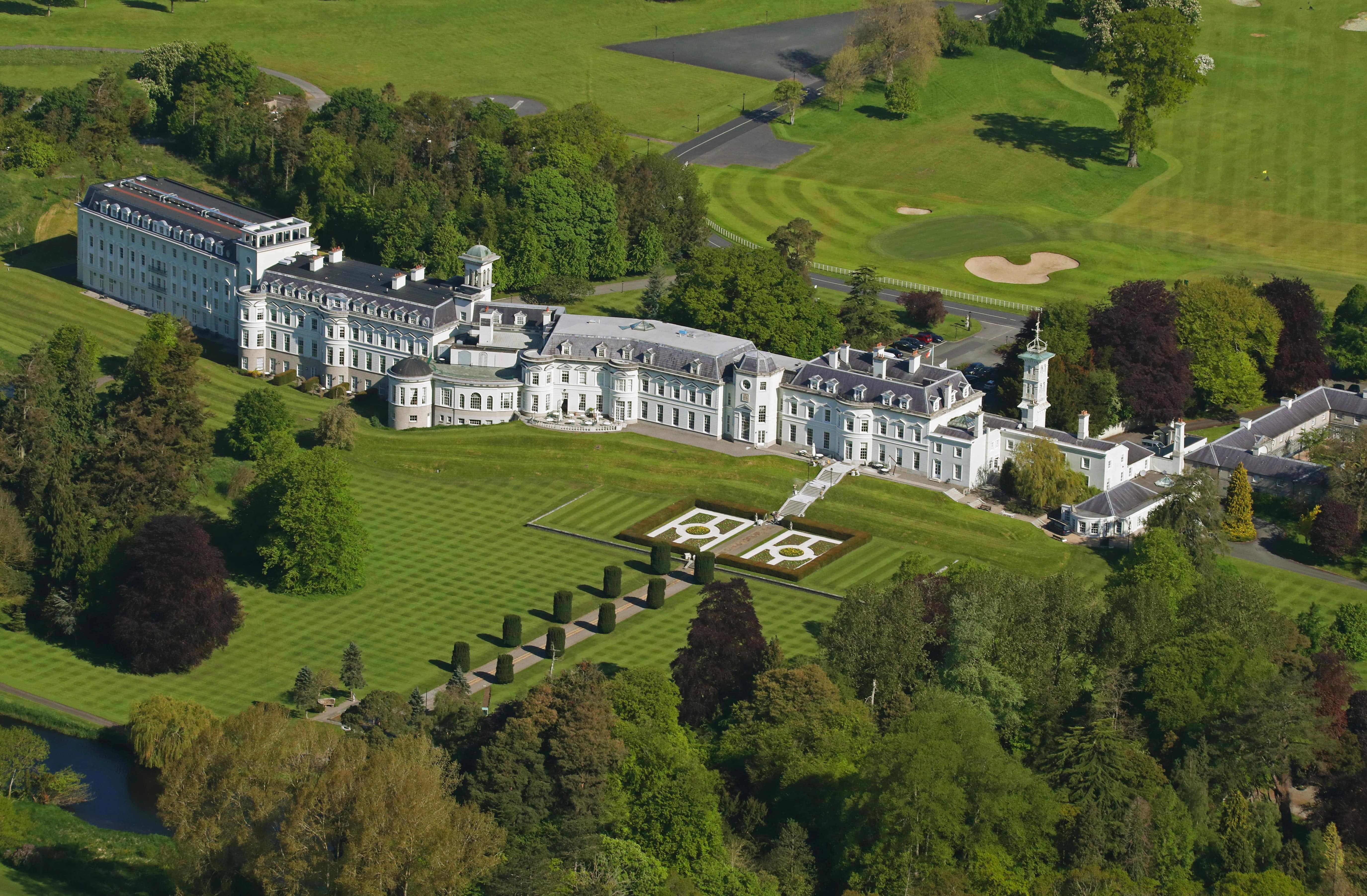 An aerial view of The K Club in Kildare