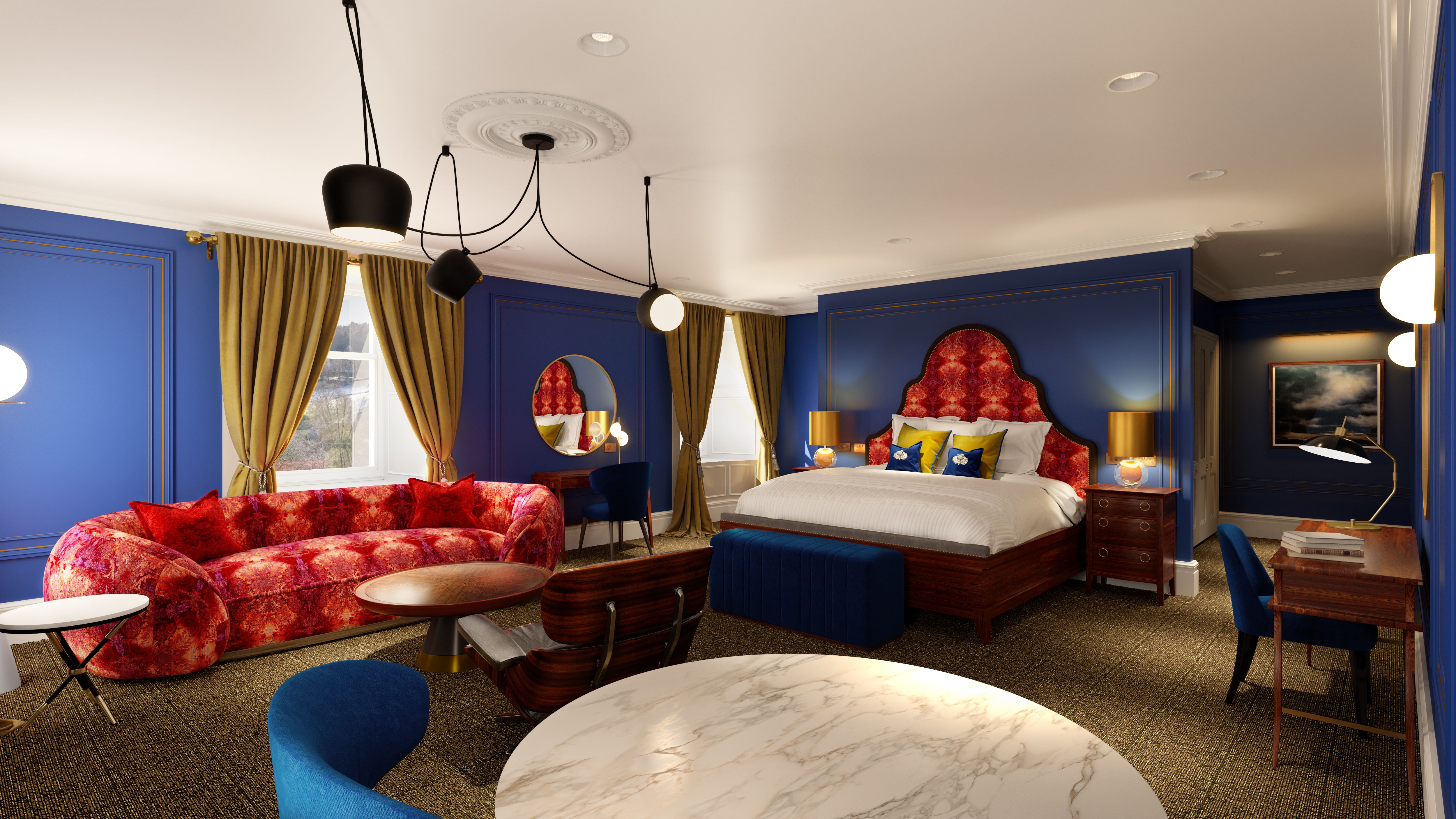 A suite at Cameron House in Loch Lomond Scotland