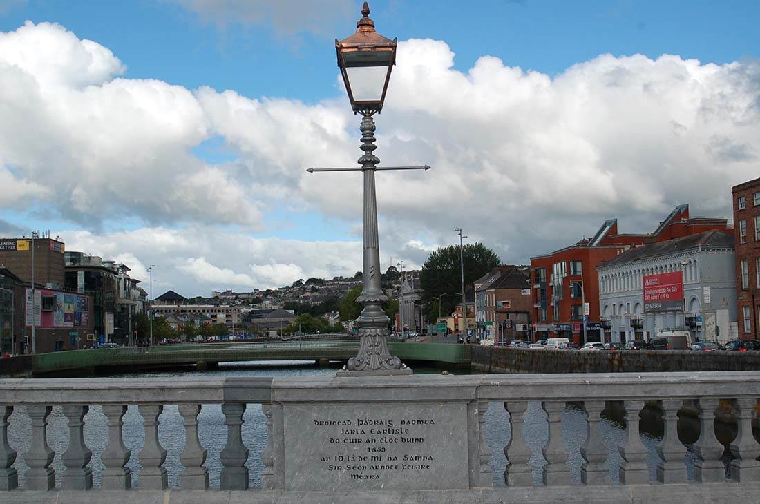 A lantern on a bridge
